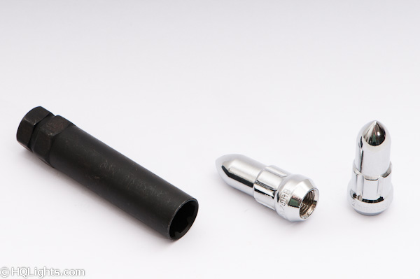 Hjulmuttrer kula M12 x 1,25 46 mm 60°, stål, silver, 4st inkl. dual adapter