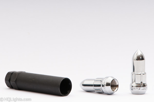 Hjulmuttrer kula M12 x 1,25 46 mm 60°, stål, silver, 4st inkl. dual adapter
