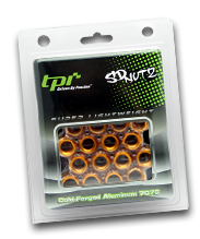 Wheel TPI SD Nuts M12 x 1,25 33 mm 60°, aluminium, golden, 20 pcs incl. adapter
