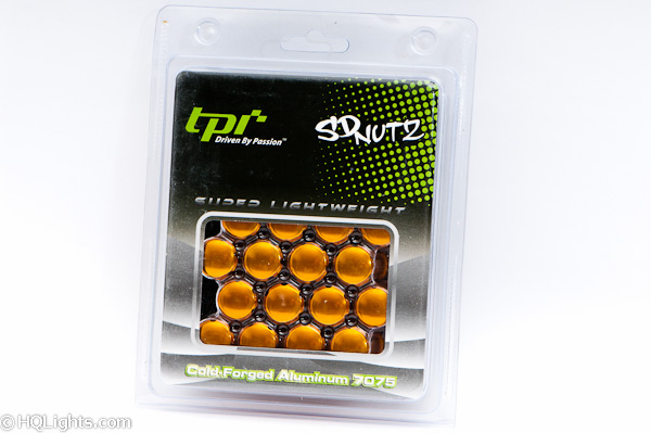 Wheel TPI SD Nuts M12 x 1,25 33 mm 60°, aluminium, golden, 20 pcs incl. adapter