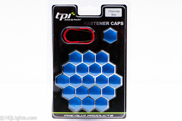 TPI 19mm Hex Bolt/Nut Caps, 20 pcs, blue