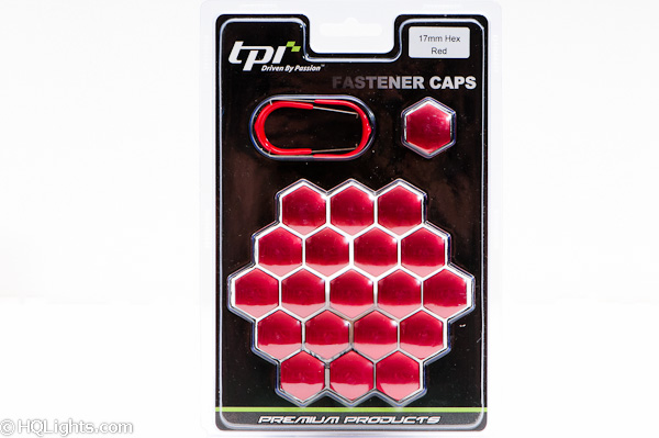 TPI 19mm Hex Bolt/Nut Caps, 20 pcs, red