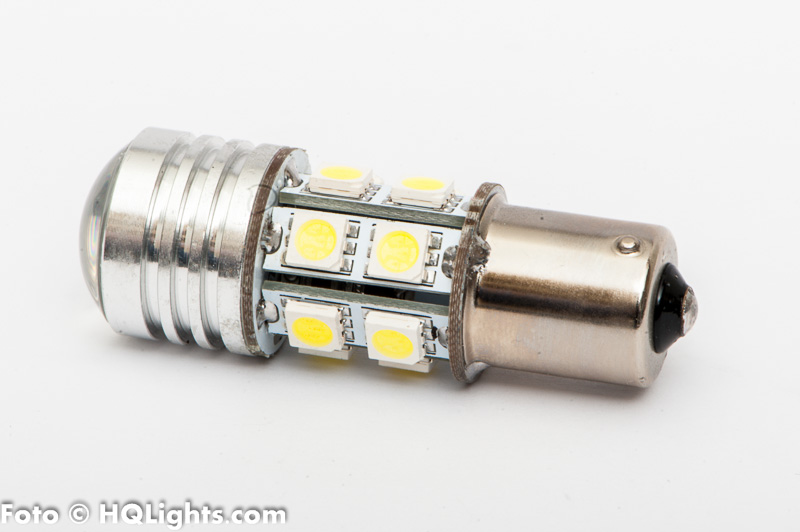BA15S (P21W) powerfull LED, 13 led, 12V (1 lamp)