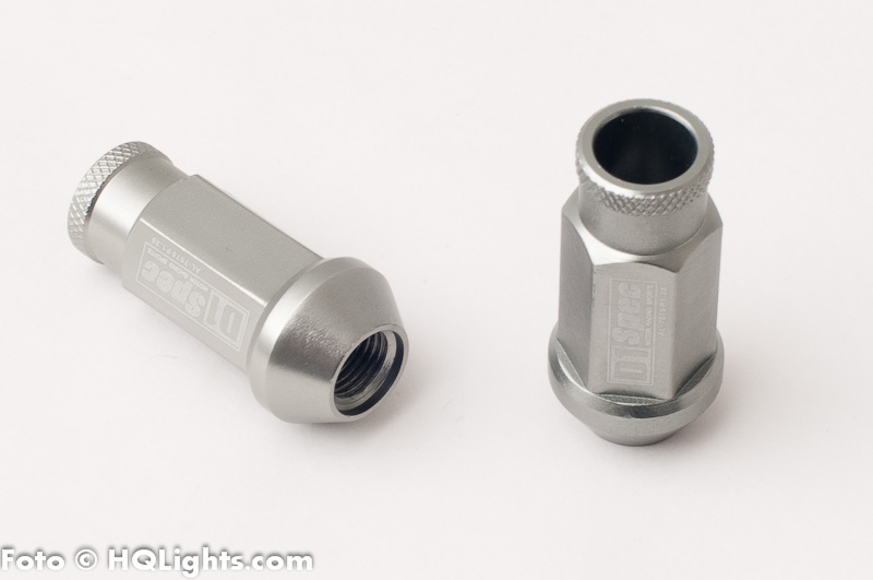 Wheel nuts D1 Spec M12 x 1,25 52 mm 60°, aluminium, silver, open top, 20 pcs