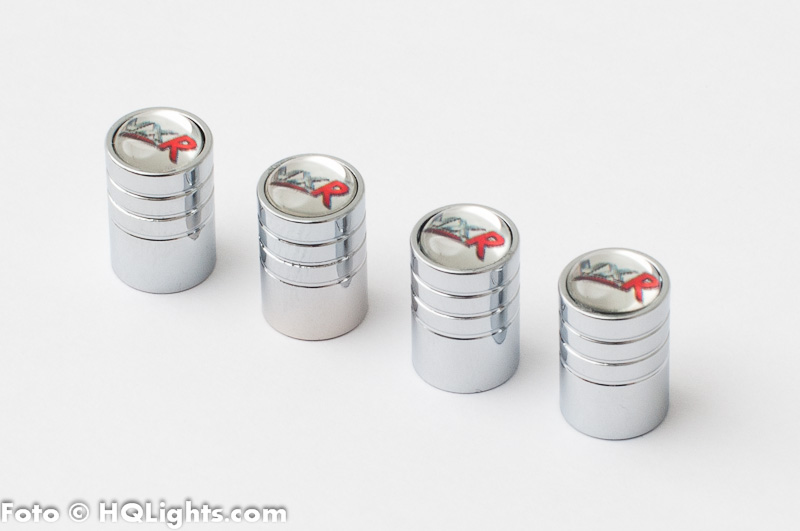 Tire air vent cap, universal, chrome, steel, 4 pcs, VXR