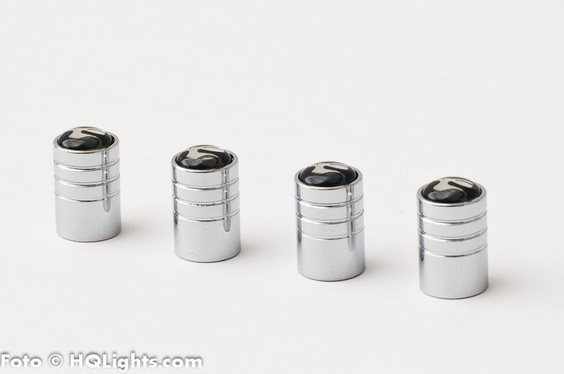 Tire air vent cap, universal, chrome, steel, 4 pcs, bunny