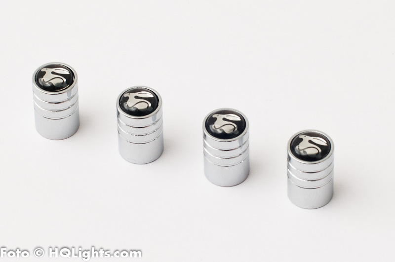 Tire air vent cap, universal, chrome, steel, 4 pcs, bunny