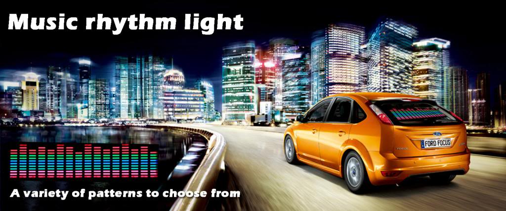 Car Sticker Music Rhythm Light Sound Activated Equalizer sticker