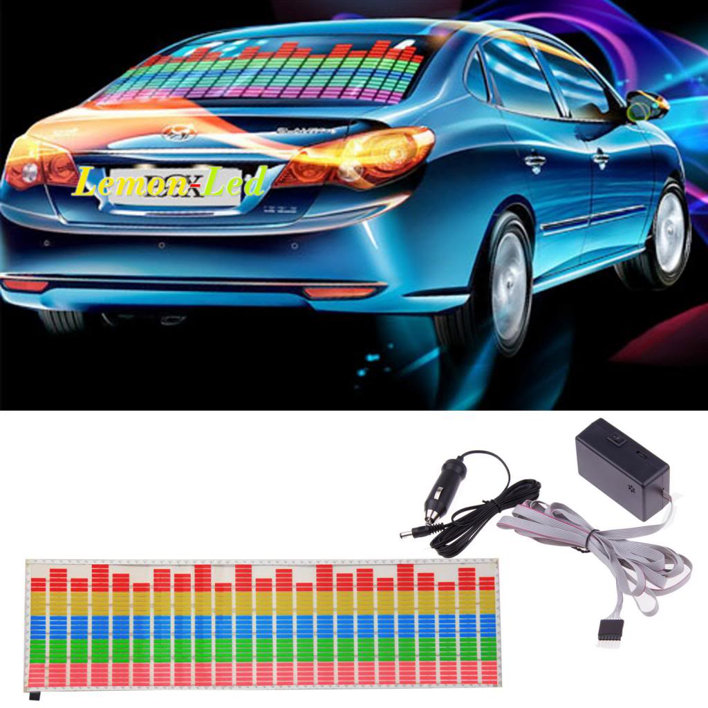 Car Sticker Music Rhythm Light Sound Activated Equalizer sticker