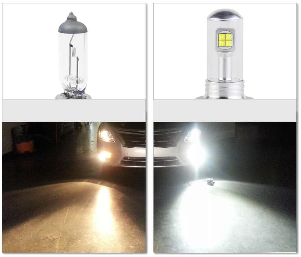 H8 H9 H11 LED 8x CREE XBD ultra white 6000K, 8000LM, passive cooling, 2 pcs