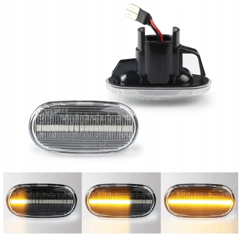 White LED indicators, Orange Turn Lights, 2 pcs, walking light, for Honda