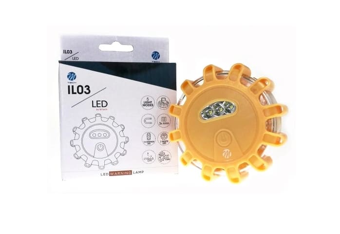 Magnetic UFO LED Road Flare Safety Emergency Light, shock proof, water proof, 3 x AAA batteries, yellow