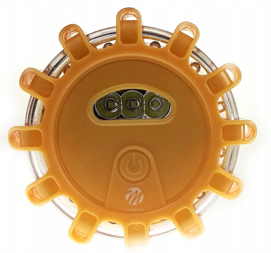 Magnetic UFO LED Road Flare Safety Emergency Light, shock proof, water proof, 3 x AAA batteries, yellow