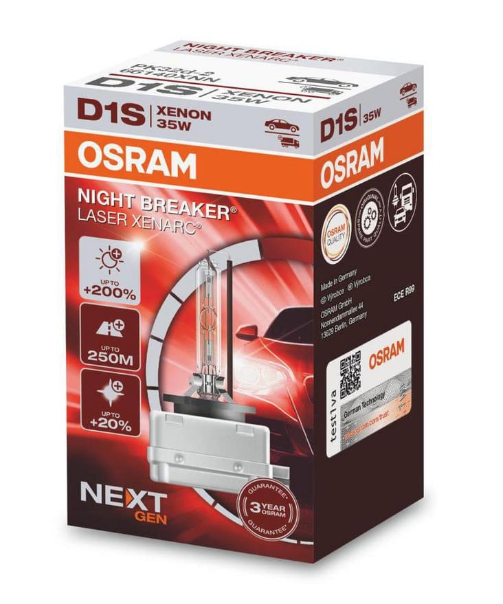 Osram D1S, 2 lamps, Night Breaker Laser 200%