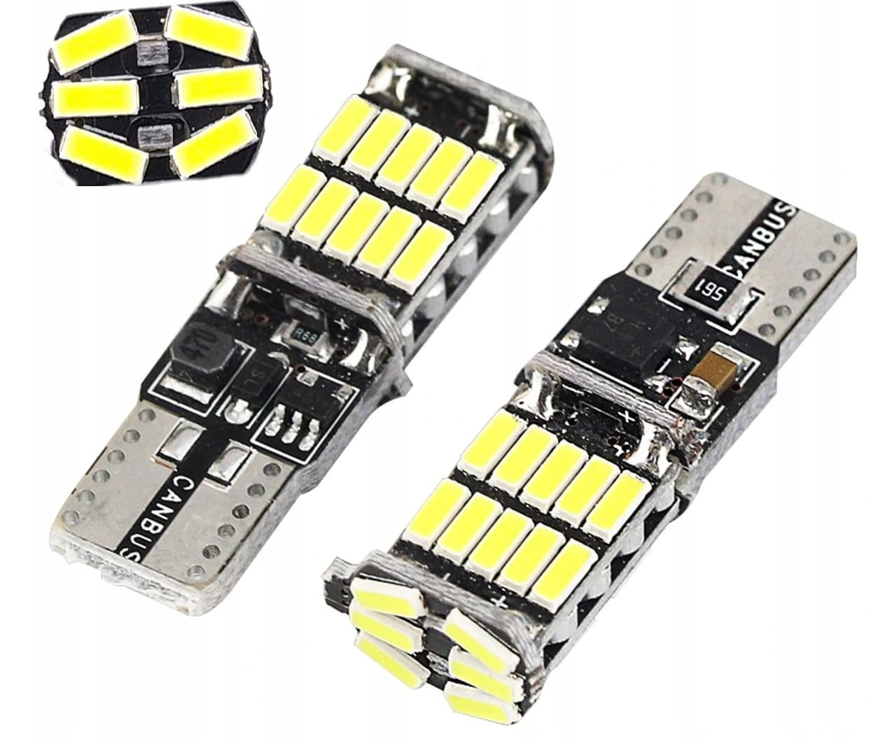T10 5W5 powerfull LED Canbus (26xSMD 4014), 2 in each pack