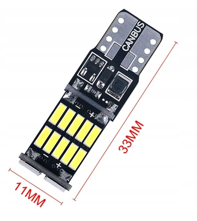 T10 5W5 powerfull LED Canbus (26xSMD 4014), 2 in each pack