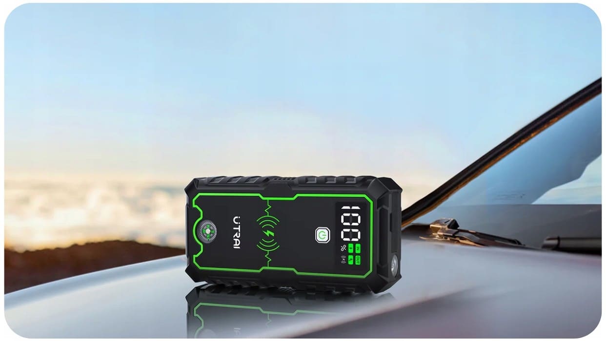Jump Starter Power Bank 16000mAh with LCD display and wireless charging from UTRAI