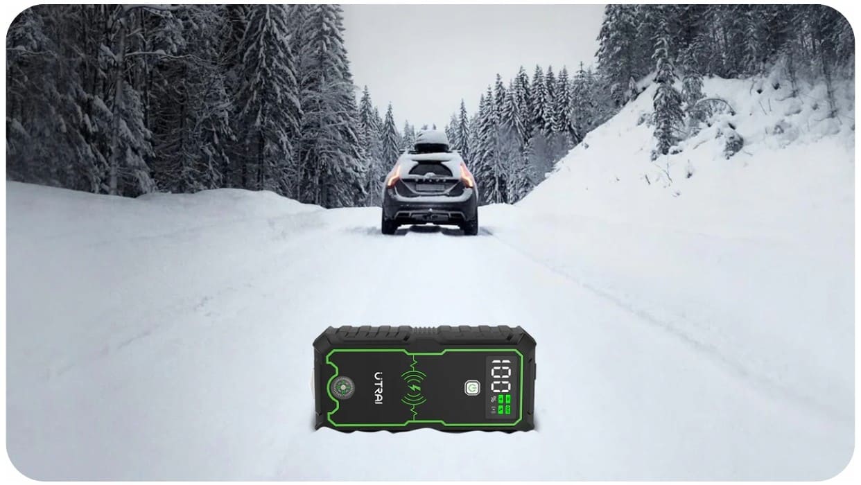 Jump Starter Power Bank 16000mAh with LCD display and wireless charging from UTRAI
