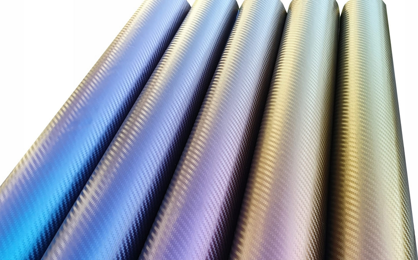 Wrapping vinyl foil , 3D carbon fibre look, chameleon color gold-pink, price for 10 x 152 cm