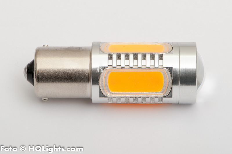 BAU15S (PY21W)  Xtreme LED, extra stark, 5 led, CREE, gul/orange 24v (1st)