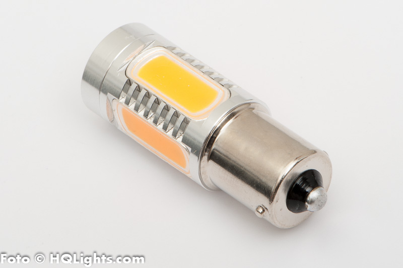 BA15S (P21W)  Xtreme LED, extra stark, 5 led, CREE, gul/orange 24v (1st)