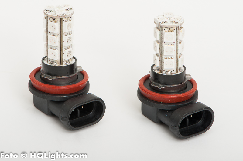 H8 LED lamp, 18 leds, 2 lamps