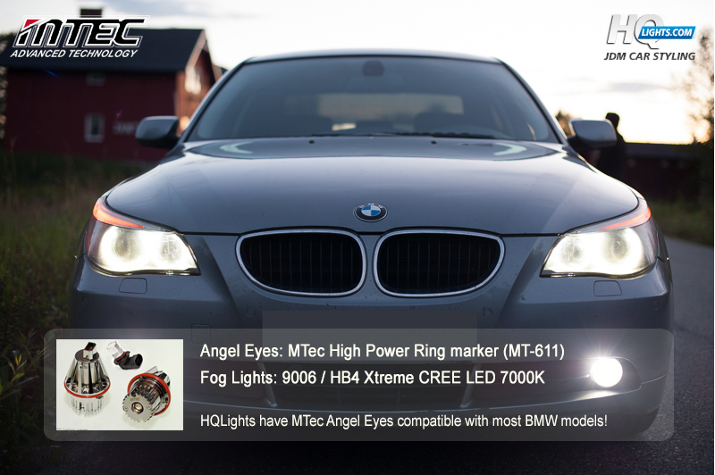 Mtec High Power Ring marker for BMW Angel Eyes Lamp E87 E39 E60 E61 E63 E64 E65 E66 E83 E53 - 7000K, 2 LED 6W (v3.0)