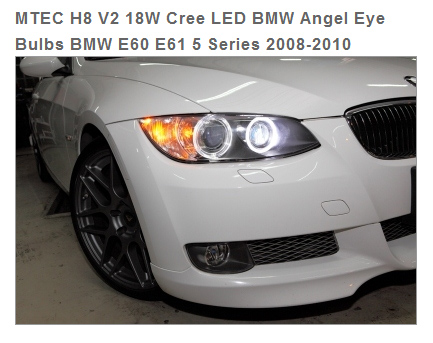 Mtec Extreme Power LED kit for BMW F01 7-series Angel Eyes, H8, 7000K, 9W (v2)