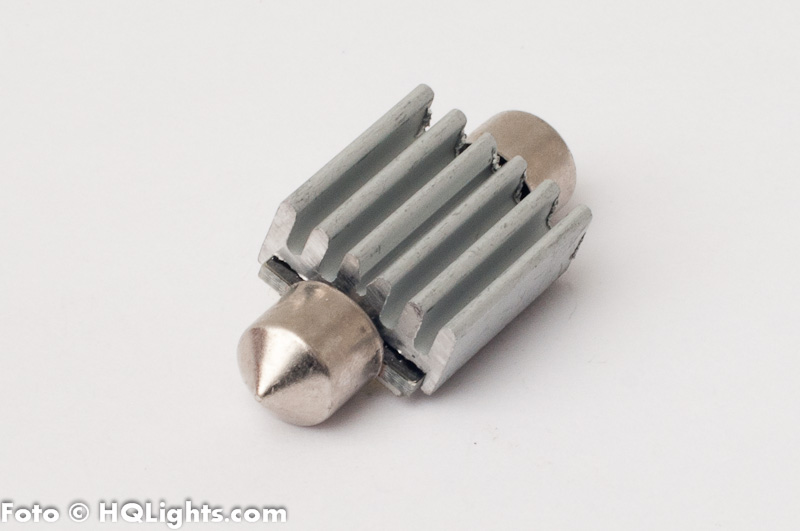 Festoon 37mm, canbus, 6 LED, white 6000K, with heatsink, 1 lamp