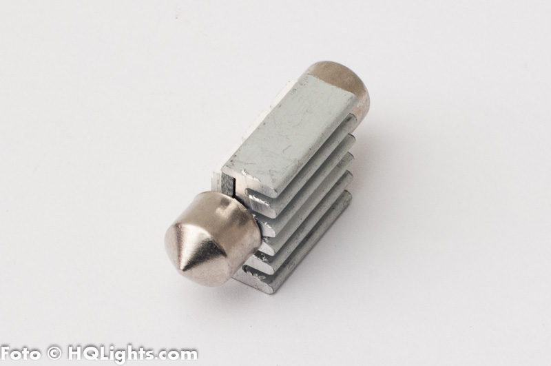 Festoon 37mm, canbus, 6 LED, white 6000K, with heatsink, 1 lamp