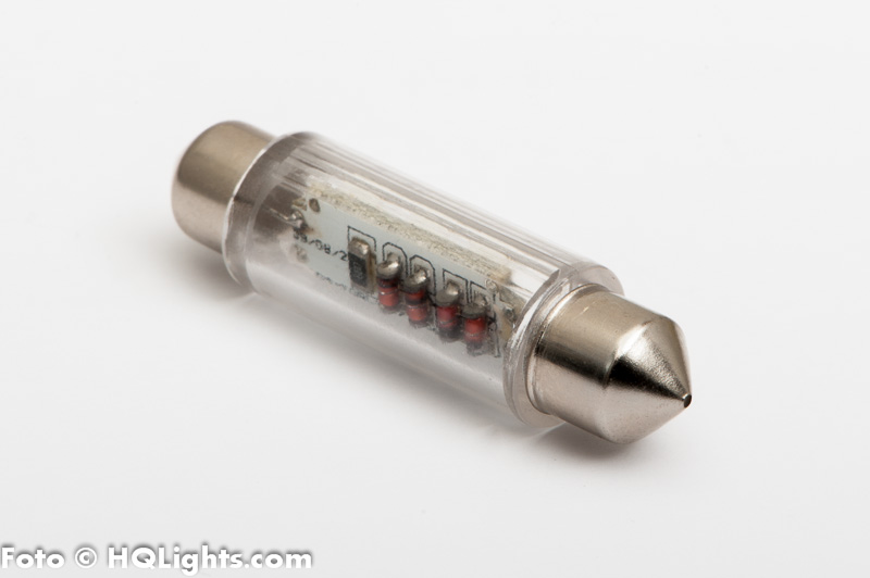 Spoollampa C5W LED 41mm vit 6000K (1st)