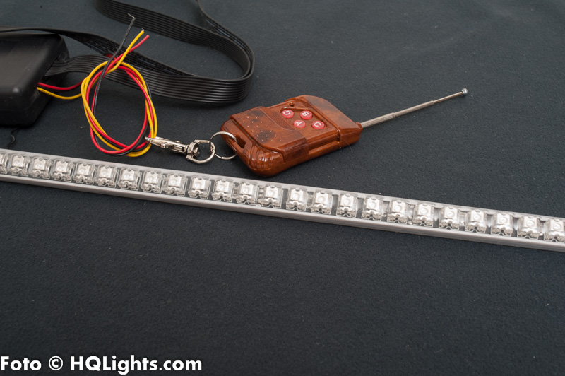 Knight Rider LED tube, 50cm, 48 LED, 12V, 14 mm, remote controlled