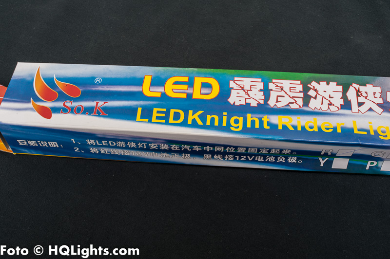 Knight Rider LED tube, 50cm, 48 LED, 12V, 14 mm, remote controlled
