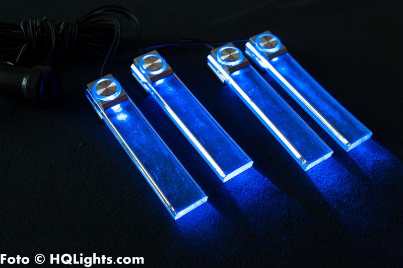 Car Interior Atmosphere Ambience LED Footwell Light Bars, 4 x 1Watt