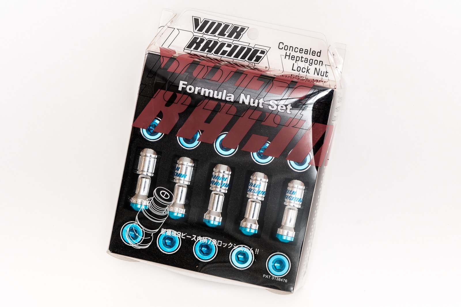 Rays Volk Racing Wheel nuts M12 x 45 mm 60°, steel, 20 pcs incl. adapter and tool