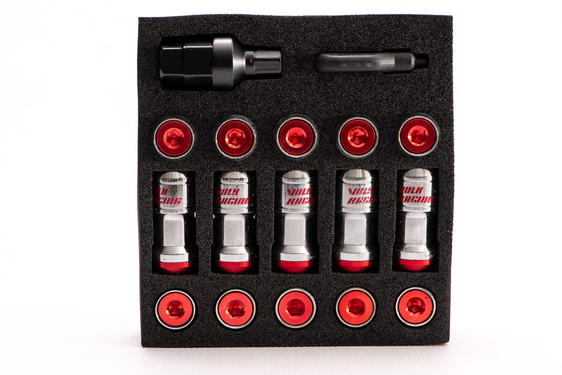 Rays Volk Racing Wheel nuts M12 x 45 mm 60°, steel, 20 pcs incl. adapter and tool