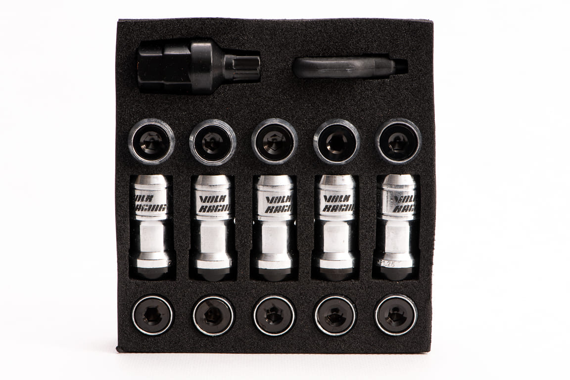 Rays Volk Racing Wheel nuts M12 x 45 mm 60°, steel, 20 pcs incl. adapter and tool