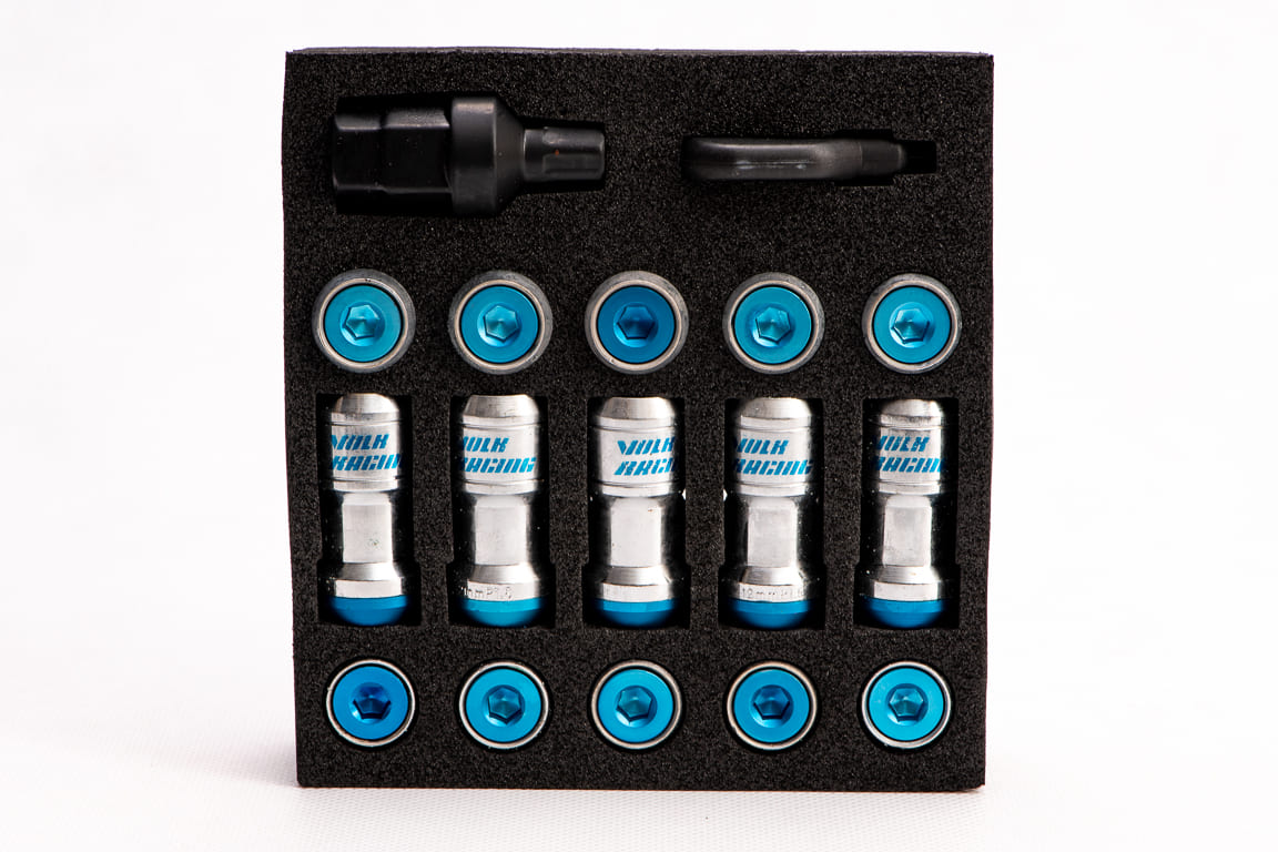 Rays Volk Racing Wheel nuts M12 x 45 mm 60°, steel, 20 pcs incl. adapter and tool