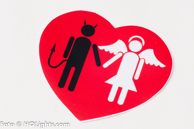 Sticker Red Heart, white background, 92x82mm