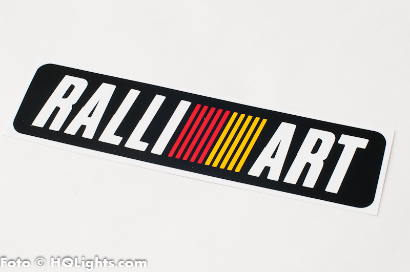 Sticker Ralliart, black background, 190x50mm