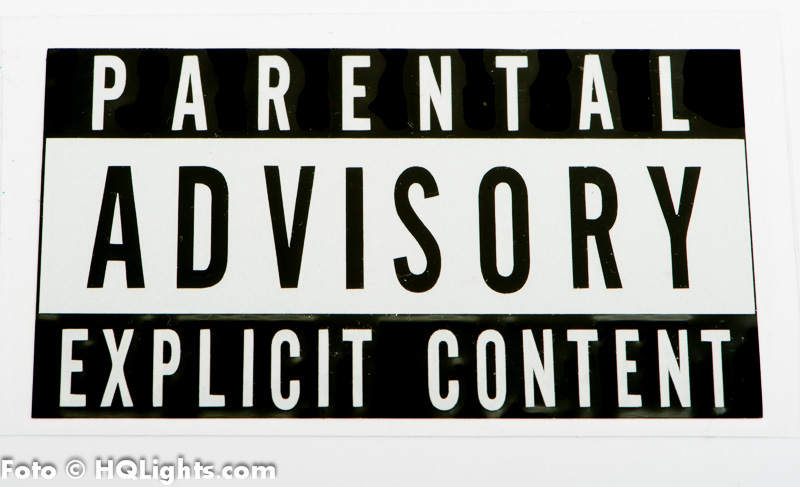 Klistermärke Parental Advisory Explicit Content, 800x55mm