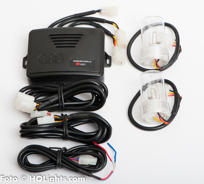 Strobe flash lights, 2 very powerful strobe lamps with control box, white