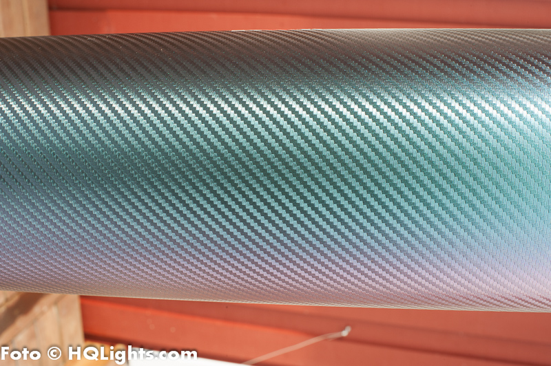 Wrapping vinyl foil , 3D carbon fibre, dark cameleon color black-purple-blue-green, price for 10 x 152 cm