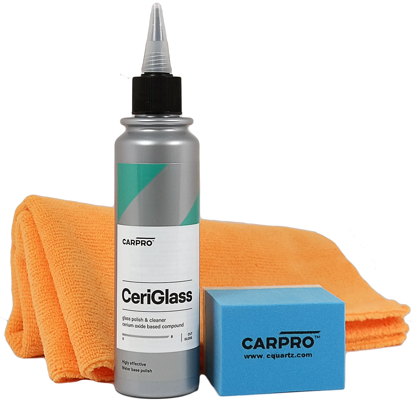 CarPro CeriGlass Polish KIT zestaw do polerowania szyby szkła 150ml