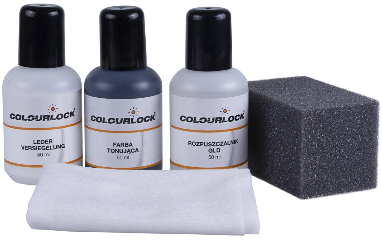 Colourlock Black Leather Dye Kit 3x50ml bottles for professional leather restoration