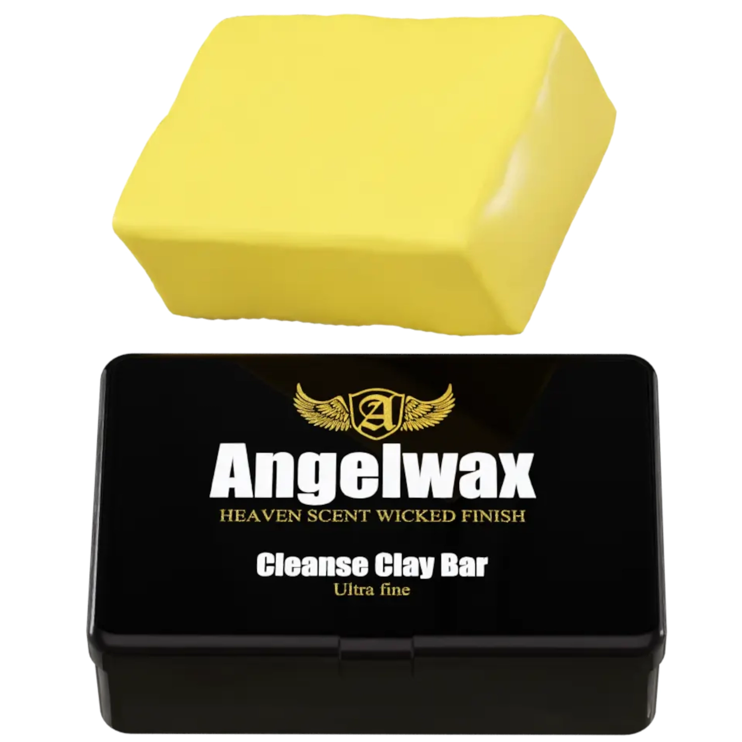 Angelwax Clay Bar 100g soft grade with plastic case for mechanical paint decontamination