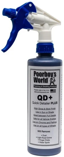Quick Detailer Carnauba Wax 473ml spray bottle with UV protection from Poorboy's World for paintwork, glass and chrome