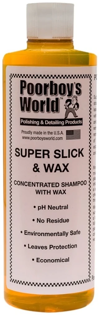 Poorboys World Super Slick & Wax - szampon z woskiem 1:250 473ml