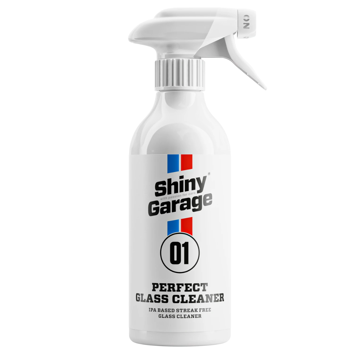 Shiny Garage Glass Cleaner 500ml bottle for streak-free cleaning of car glass and mirrors