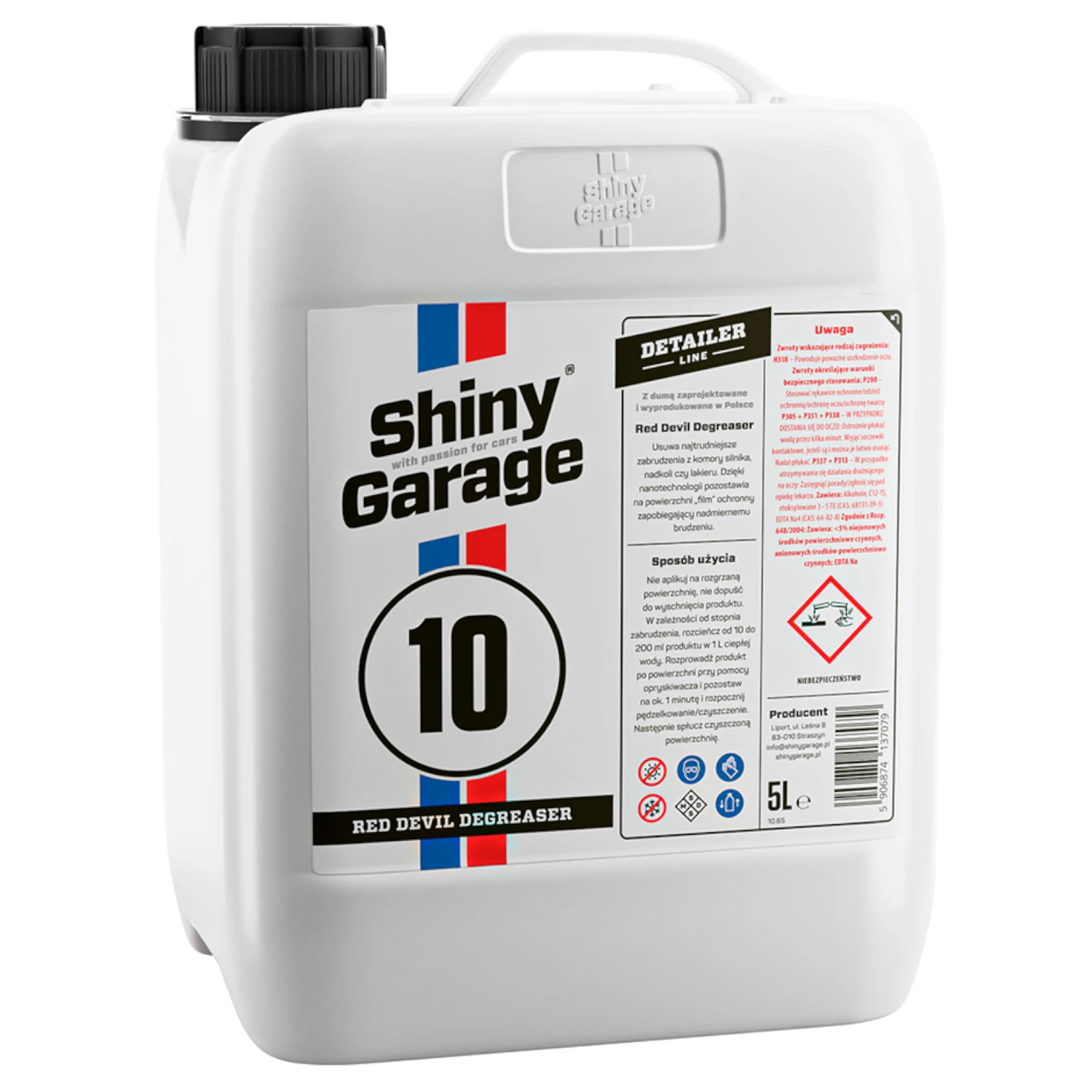 Shiny Garage Red Devil Avfettningsmedel 5L kanna för professionell detailing och lackförberedelse